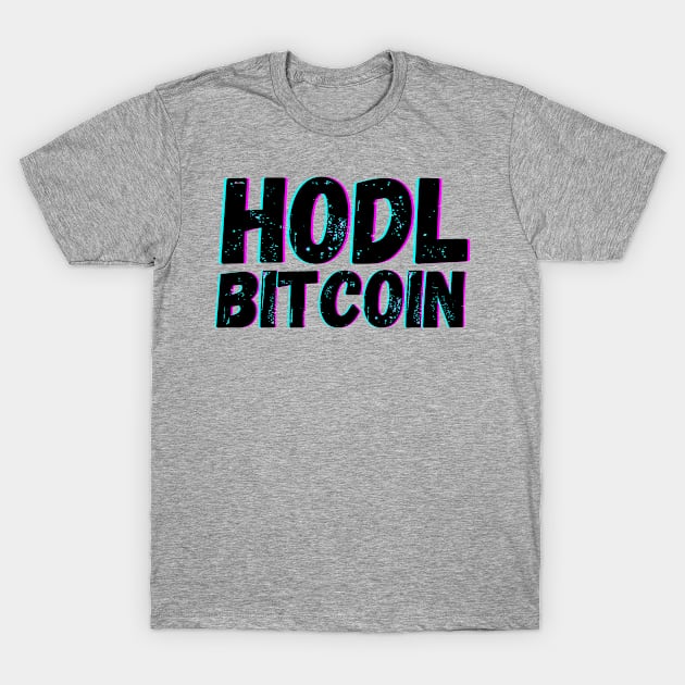 HODL Bitcoin T-Shirt by blueduckstuff